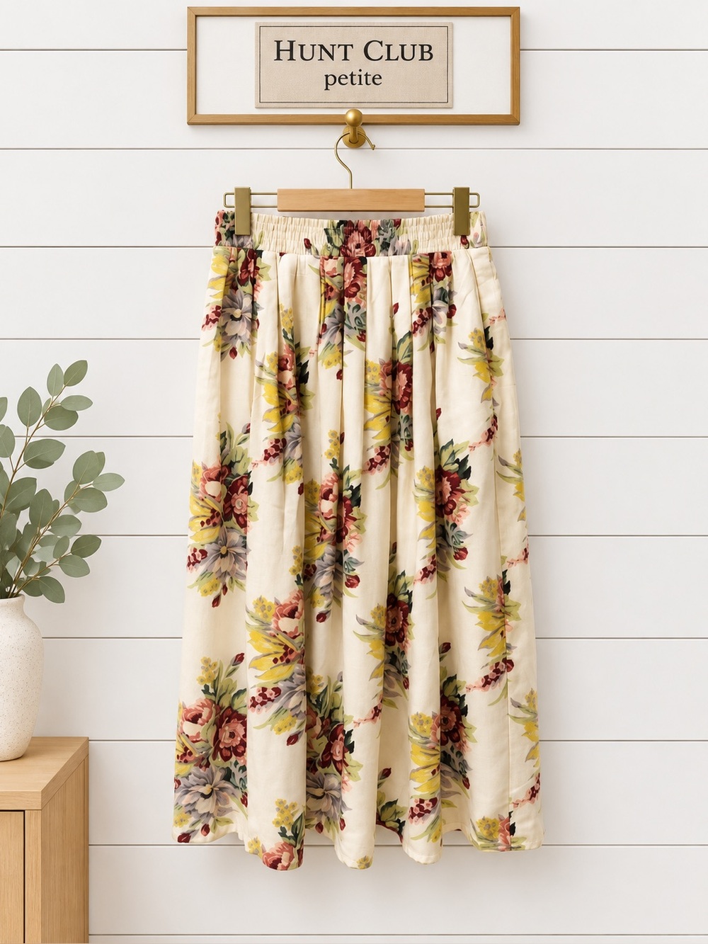 HUNT CLUB PETITES Floral Skirt Size S/P